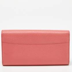 Louis Vuitton Rose Tourmaline Taurillion Leather and Python Capucines Wallet