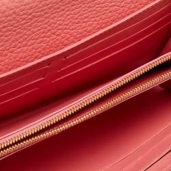 Louis Vuitton Rose Tourmaline Taurillion Leather and Python Capucines Wallet