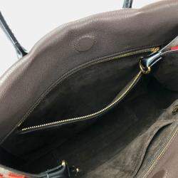 Louis Vuitton Black/Red Monogram Leather W Tote