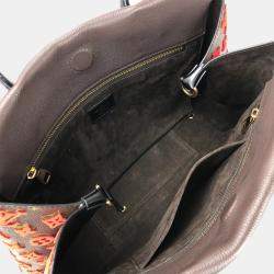 Louis Vuitton Black/Red Monogram Leather W Tote