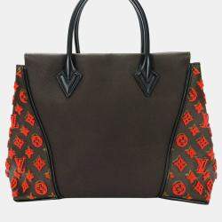 Louis Vuitton Black/Red Monogram Leather W Tote