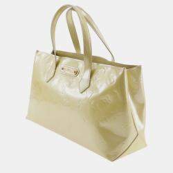 Louis Vuitton Yellow Leather Monogram Vernis Wilshire PM  Shoulder Bag