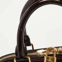 Pre Owned Louis Vuitton Amarante Monogram Vernis Alma PM Bag
