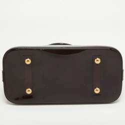 Pre Owned Louis Vuitton Amarante Monogram Vernis Alma PM Bag