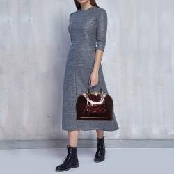 Pre Owned Louis Vuitton Amarante Monogram Vernis Alma PM Bag