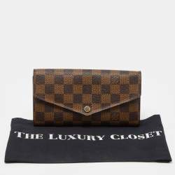 Louis Vuitton Damier Ebene Canvas Sarah Wallet