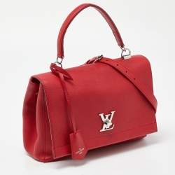 Pre Owned Louis Vuitton Rubis Leather Lockme II Bag