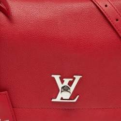 Pre Owned Louis Vuitton Rubis Leather Lockme II Bag
