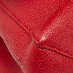 Pre Owned Louis Vuitton Rubis Leather Lockme II Bag