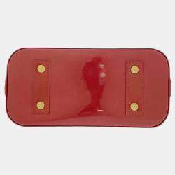 Louis Vuitton Red Monogram Vernis Leather Alma BB Satchel