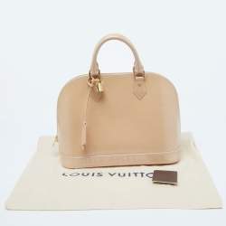 Pre Owned Louis Vuitton Rose Florentine Monogram Vernis Alma PM Bag