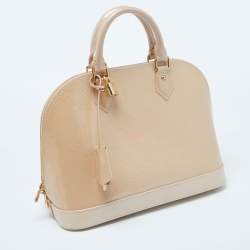 Pre Owned Louis Vuitton Rose Florentine Monogram Vernis Alma PM Bag