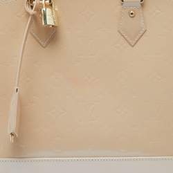 Pre Owned Louis Vuitton Rose Florentine Monogram Vernis Alma PM Bag