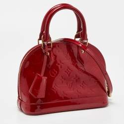 Pre Owned Louis Vuitton Cerise Monogram Vernis Alma BB Bag