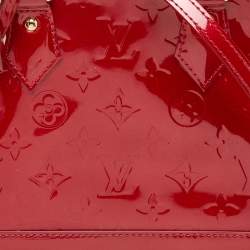 Pre Owned Louis Vuitton Cerise Monogram Vernis Alma BB Bag