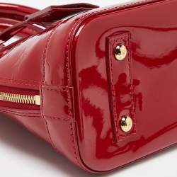 Pre Owned Louis Vuitton Cerise Monogram Vernis Alma BB Bag