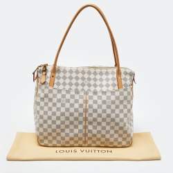 Pre Owned Louis Vuitton Damier Azur Canvas Figheri GM Bag