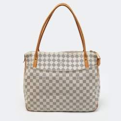 Pre Owned Louis Vuitton Damier Azur Canvas Figheri GM Bag