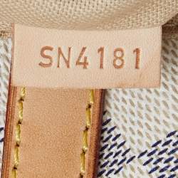 Pre Owned Louis Vuitton Damier Azur Canvas Figheri GM Bag