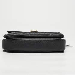 Pre Owned Louis Vuitton Black Monogram Empreinte Leather Pochette Metis Bag