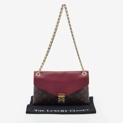 Pre Owned Louis Vuitton Monogram Canvas and Leather Pallas Chain Bag