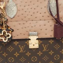 Louis Vuitton Exotique Monogram Lizard,Ostrich and Leather Limited Edition Majestueux MM Bag