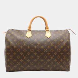 Pre Owned Louis Vuitton Brown Monogram Canvas Speedy 40 Handbag