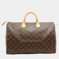 Pre Owned Louis Vuitton Brown Monogram Canvas Speedy 40 Handbag
