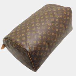 Pre Owned Louis Vuitton Brown Monogram Canvas Speedy 40 Handbag