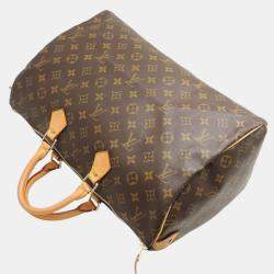 Pre Owned Louis Vuitton Brown Monogram Canvas Speedy 40 Handbag