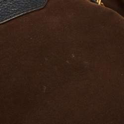 Pre Owned Louis Vuitton Black Monogram Mahina Leather Surya L Bag