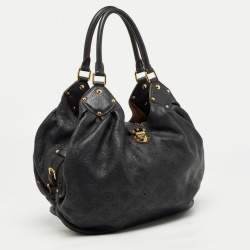 Pre Owned Louis Vuitton Black Monogram Mahina Leather Surya L Bag