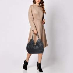 Pre Owned Louis Vuitton Black Monogram Mahina Leather Surya L Bag