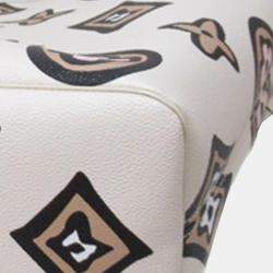 Pre Owned Louis Vuitton White Monogram Giant Wild at Heart Neverfull MM