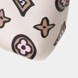 Pre Owned Louis Vuitton White Monogram Giant Wild at Heart Neverfull MM