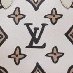 Pre Owned Louis Vuitton White Monogram Giant Wild at Heart Neverfull MM