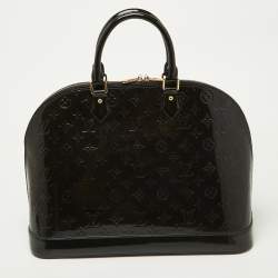 Pre Owned Louis Vuitton Bleu Infini Monogram Vernis Alma GM Bag