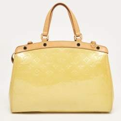 Louis Vuitton Jaune Passion Monogram Vernis Brea MM Bag