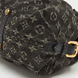 Pre Owned Louis Vuitton Black Monogram Denim Neo Cabby MM Bag
