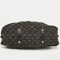 Pre Owned Louis Vuitton Black Monogram Denim Neo Cabby MM Bag