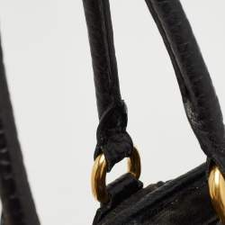 Pre Owned Louis Vuitton Black Monogram Denim Neo Cabby MM Bag