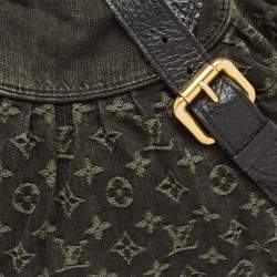 Pre Owned Louis Vuitton Black Monogram Denim Neo Cabby MM Bag