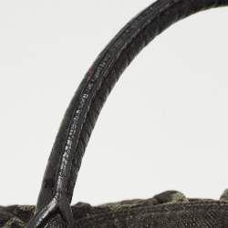 Pre Owned Louis Vuitton Black Monogram Denim Neo Cabby MM Bag