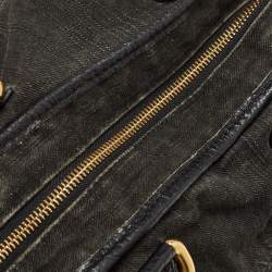 Pre Owned Louis Vuitton Black Monogram Denim Neo Cabby MM Bag