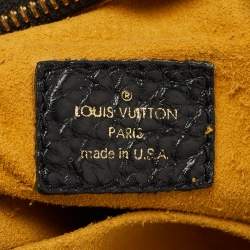 Pre Owned Louis Vuitton Black Monogram Denim Neo Cabby MM Bag
