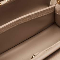 مملوكة مسبقًا Louis Vuitton Galet/Creme Monogram Flower Taurillon Leather Capucines BB Bag