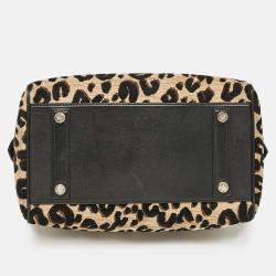 Louis Vuitton Beige/Black Leopard Print Jacquard Velvet Stephen Sprouse Speedy Bag