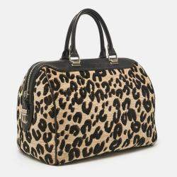 Louis Vuitton Beige/Black Leopard Print Jacquard Velvet Stephen Sprouse Speedy Bag