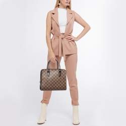 Pre Owned Louis Vuitton Damier Ebene Canvas and Leather Triana Bag