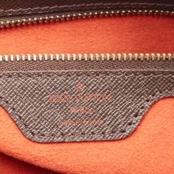 Pre Owned Louis Vuitton Damier Ebene Canvas and Leather Triana Bag